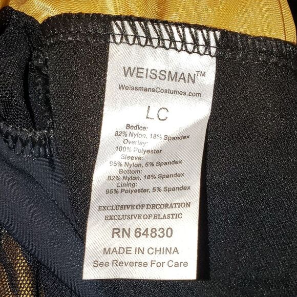 Dance Costume, Jazz, Tap Acro Large Child, Black and Gold - Picture 8 of 11